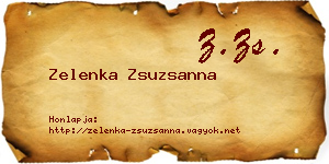 Zelenka Zsuzsanna névjegykártya