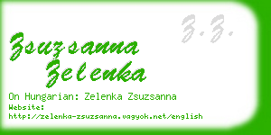 zsuzsanna zelenka business card